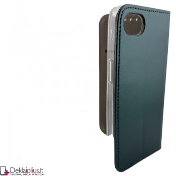 Telone dirbtinės odos dėklas - žalias (Apple Iphone 16e/Iphone 17e)